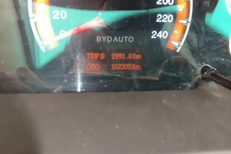 Used BYD F3 2015 Energy-Saving Edition 1.5L Manual Luxury Model Odometer Close Up