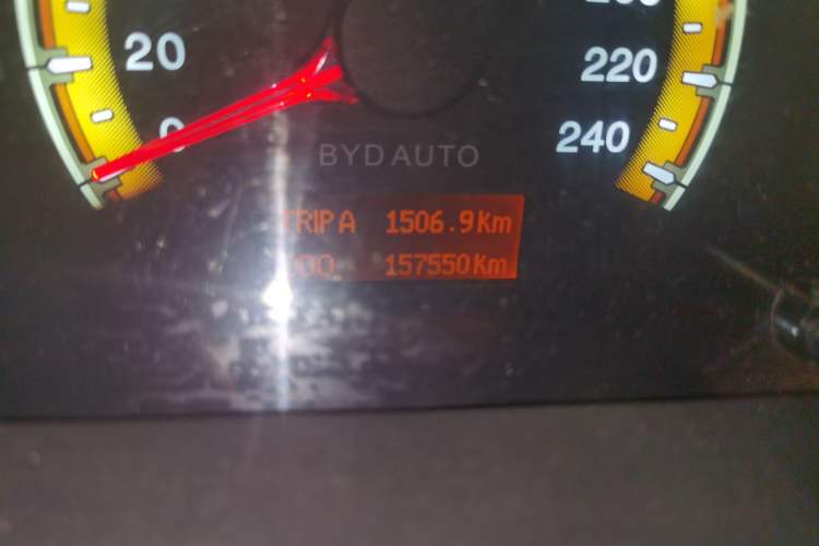 Used BYD F3 2015 Energy-Saving Edition 1.5L Automatic Luxury Model Odometer Close Up