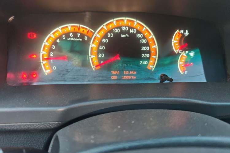 Used BYD F3 2015 Energy-Efficient Model 1.5L Manual Comfort Edition Odometer Close Up