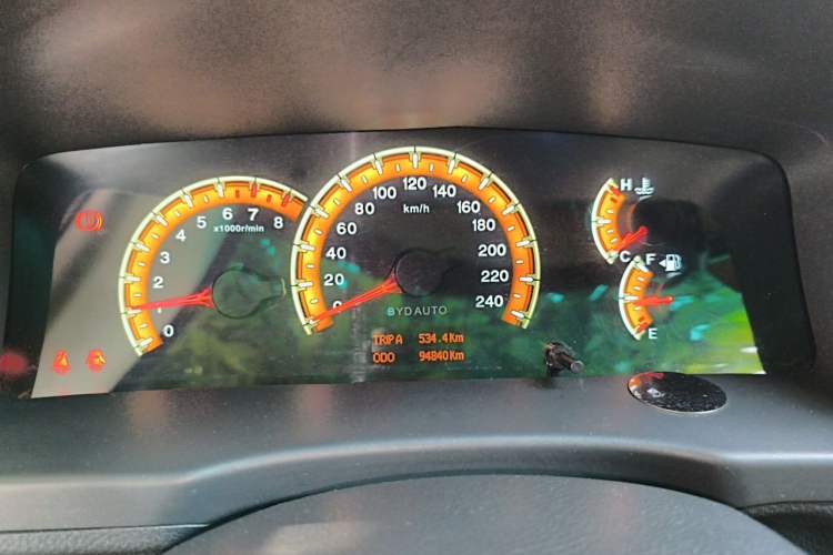 Used BYD F3 2015 Energy-Saving Edition 1.5L Manual Luxury Model Odometer Close Up