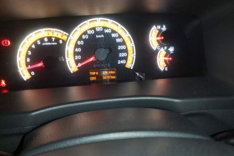 Used BYD F3 2015 Energy-Efficient Model 1.5L Manual Comfort Edition Odometer Close Up