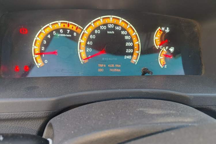 Used BYD F3 2015 Energy-Saving Edition 1.5L Manual Luxury Model Odometer Close Up