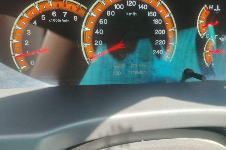 Used BYD F3 2015 Energy-Efficient Model 1.5L Manual Comfort Edition Odometer Close Up
