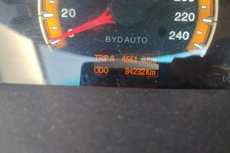 Used BYD F3 2015 Energy-Saving Edition 1.5L Manual Luxury Model Odometer Close Up