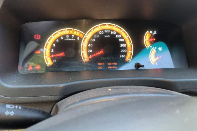 Used BYD F3 2015 Energy-Saving Edition 1.5L Manual Luxury Model Odometer Close Up