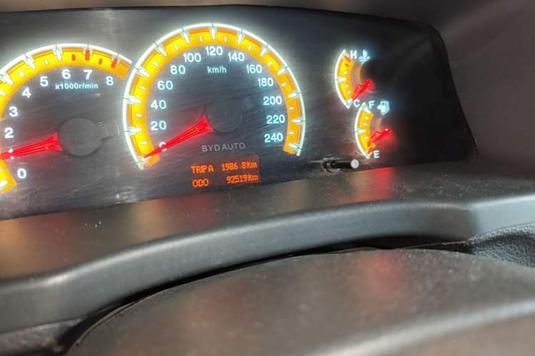 Used BYD F3 2015 Energy-Efficient Model 1.5L Manual Comfort Edition Odometer Close Up