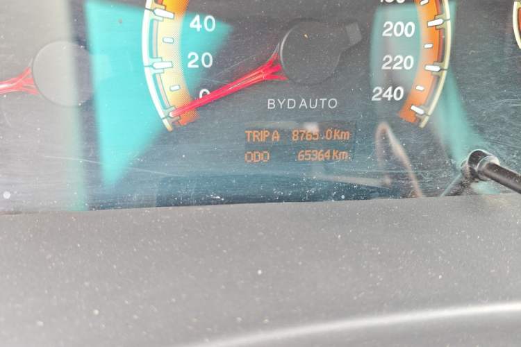 Used BYD F3 2015 Energy-Saving Edition 1.5L Manual Luxury Model Odometer Close Up