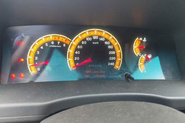 Used BYD F3 2015 Energy-Saving Edition 1.5L Manual Luxury Model Odometer Close Up