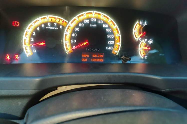 Used BYD F3 2015 Energy-Saving Edition 1.5L Manual Luxury Model Odometer Close Up