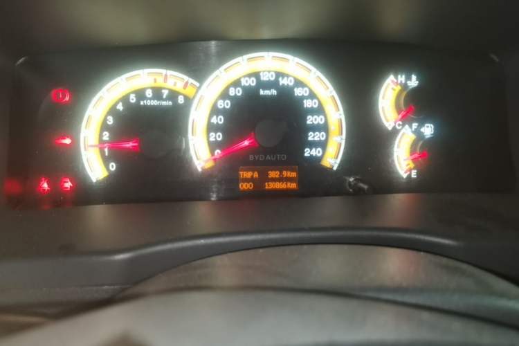 Used BYD F3 2015 Energy-Saving Edition 1.5L Manual Luxury Model Odometer Close Up