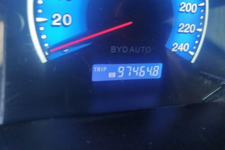 Used BYD F3 2016 1.5L Manual Comfort Model Odometer Close Up