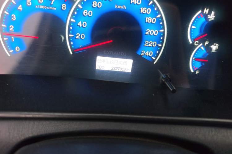 Used BYD F3 2016 1.5L Manual Comfort Model Odometer Close Up