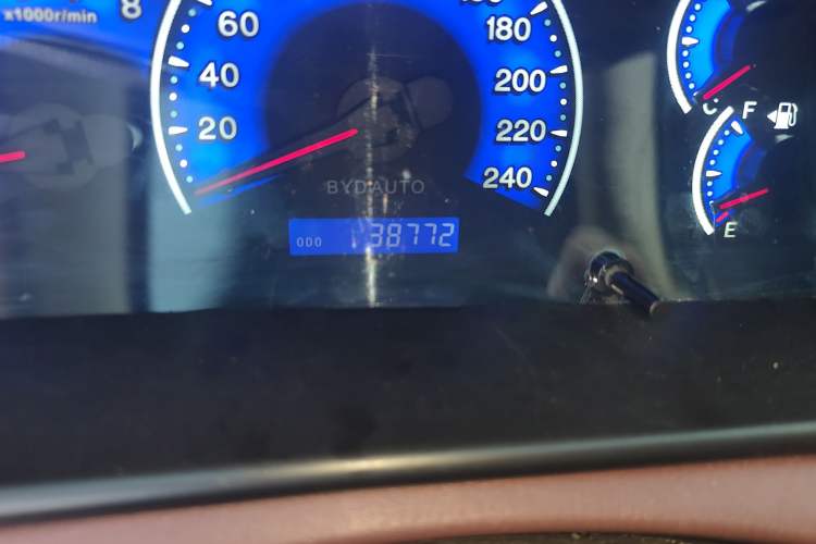 Used BYD F3 2018 1.5L Manual Classic Model Odometer Close Up