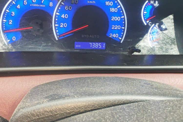 Used BYD F3 2018 1.5L Manual Classic Model Odometer Close Up