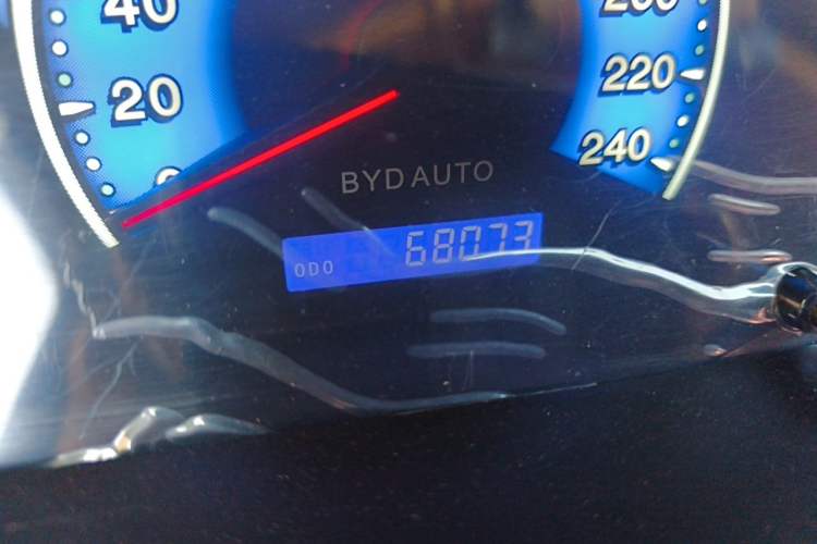 Used BYD F3 2018 1.5L Manual Classic Model Odometer Close Up
