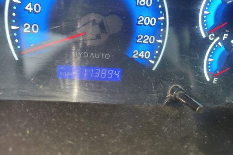 Used BYD F3 2018 1.5L Manual Classic Model Odometer Close Up