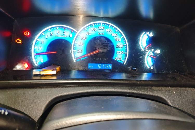 Used BYD F3 2020 1.5L Manual Classic Trim Odometer Close Up