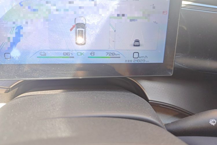Used BYD Frigate 07 2023 DM-i 100KM Prestige Model Odometer Close Up