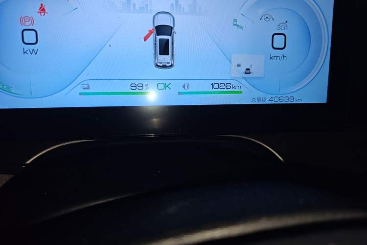 Used BYD Frigate 07 2024 Honor Edition DM-i 100KM Prestige Model Odometer Close Up