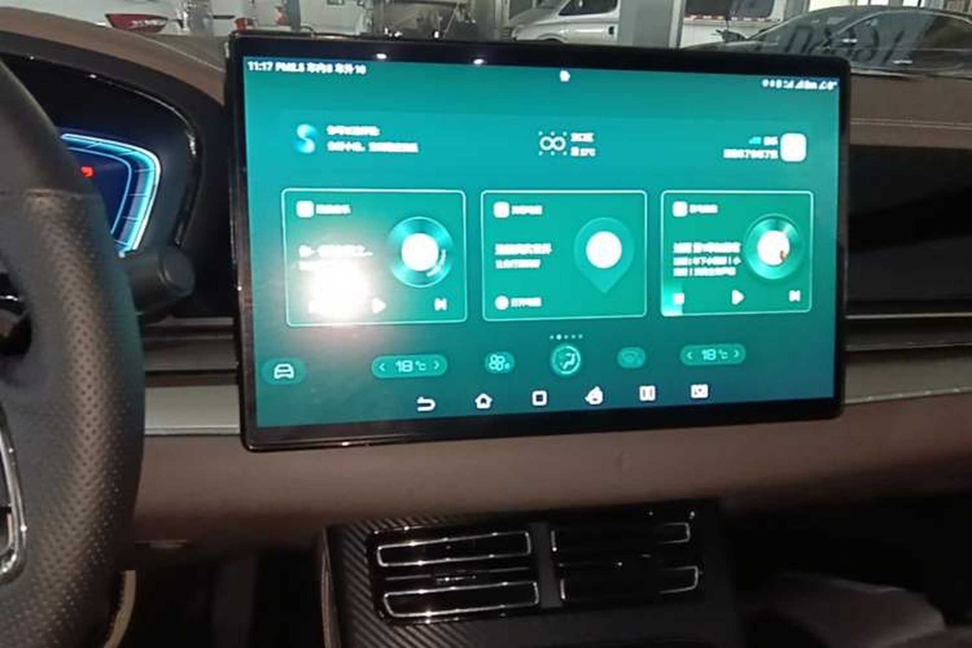 Used BYD Han 2020 EV Long-Range Luxury Model Audio And AC Panel