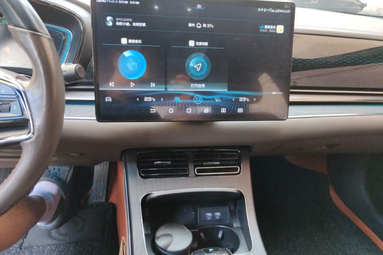 Used BYD Han 2020 EV Four-Wheel Drive High-Performance Flagship Model Audio And AC Panel