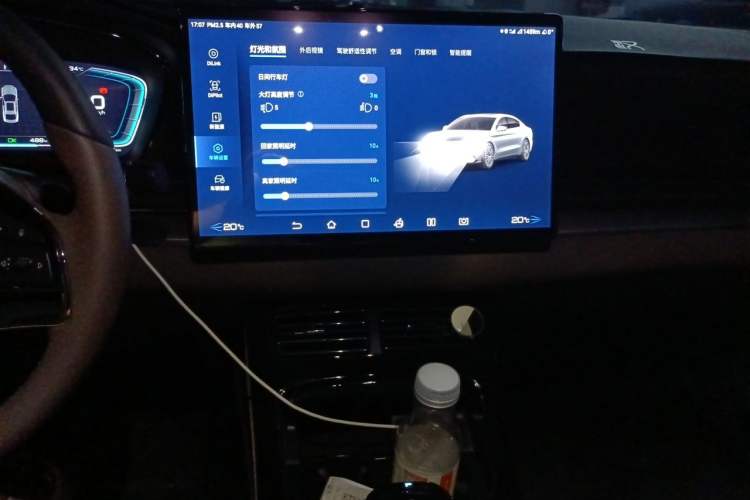 Used BYD Han 2020 EV Long-Range Luxury Model Audio And AC Panel
