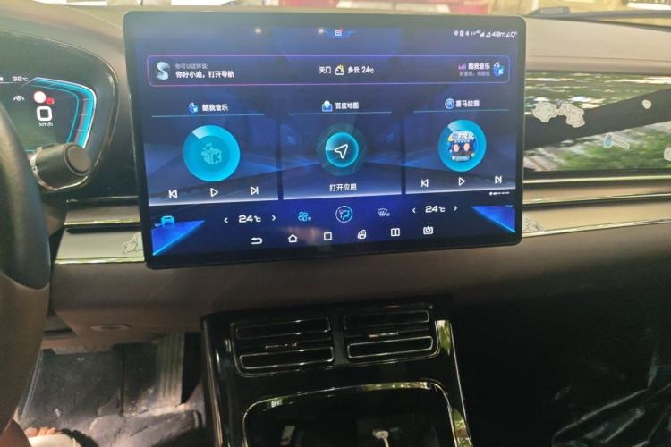 Used BYD Han 2020 DM Four-Wheel Drive Performance Edition Luxury Model Audio And AC Panel