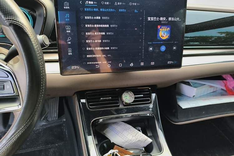 Used BYD Han 2020 DM Four-Wheel Drive Performance Edition Luxury Model Audio And AC Panel