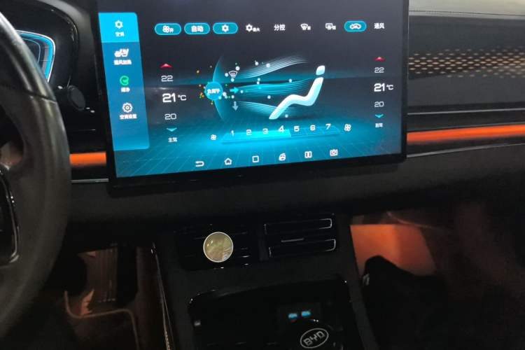 Used BYD Han 2020 EV Four-Wheel Drive High-Performance Flagship Model Audio And AC Panel