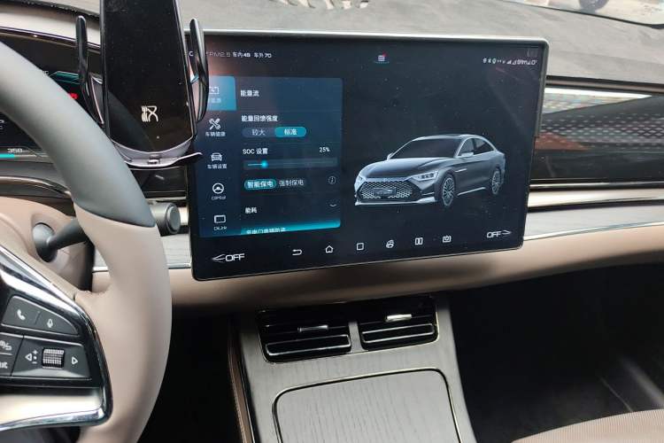 Used BYD Han 2020 DM Four-Wheel Drive Performance Edition Prestige Model Audio And AC Panel