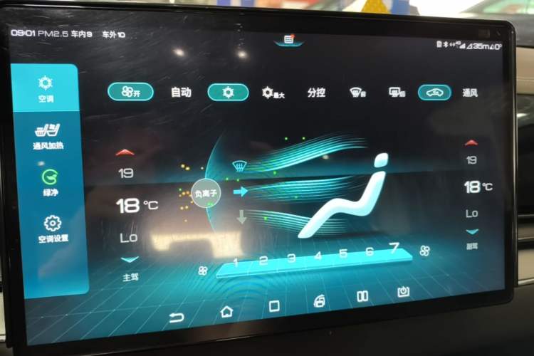 Used BYD Han 2020 DM Four-Wheel Drive Performance Edition Luxury Model Audio And AC Panel