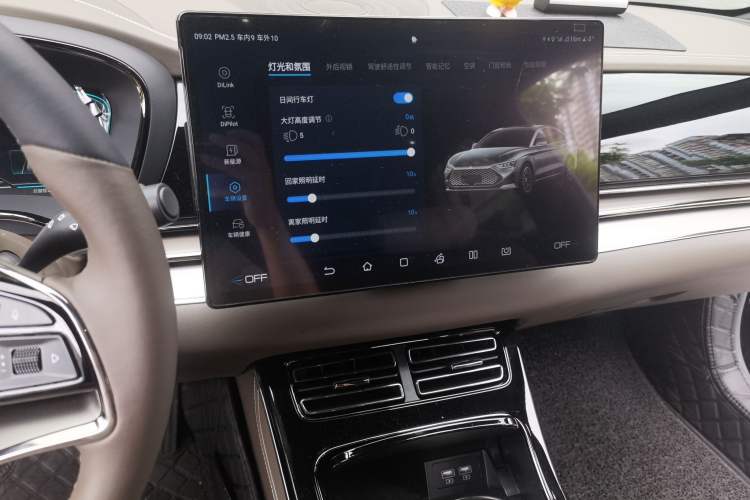 Used BYD Han 2020 DM Four-Wheel Drive Performance Edition Luxury Model Audio And AC Panel