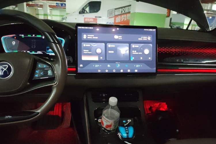 Used BYD Han 2020 EV Four-Wheel Drive High-Performance Flagship Model Audio And AC Panel