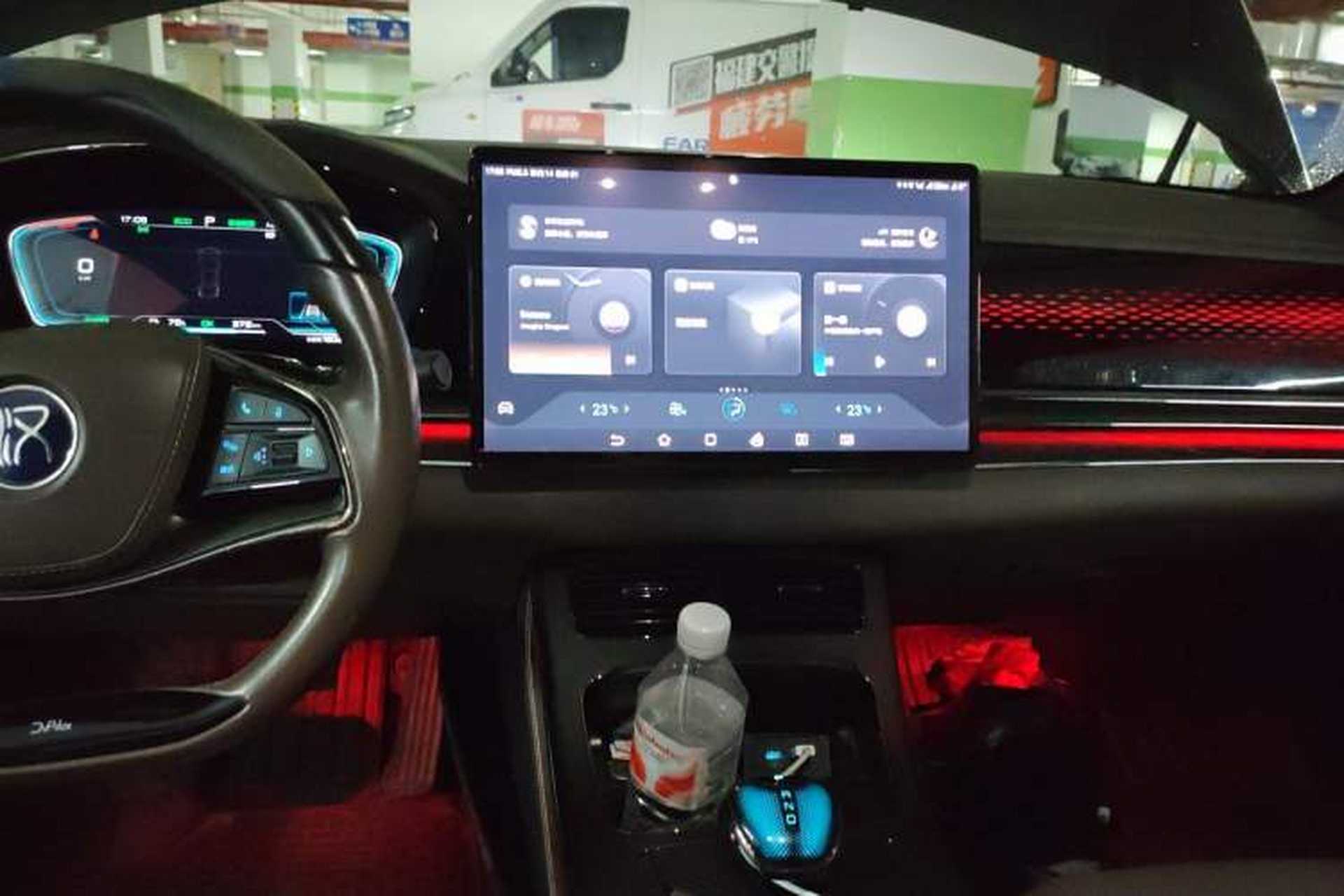 Used BYD Han 2020 EV Four-Wheel Drive High-Performance Flagship Model Audio And AC Panel