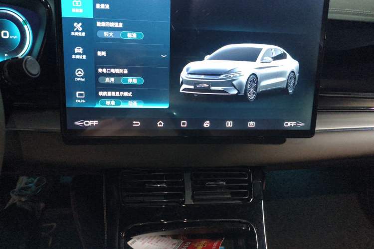 Used BYD Han 2020 EV Long-Range Luxury Model Audio And AC Panel