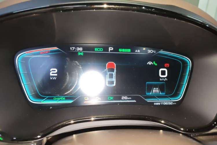 Used BYD Han 2020 EV Four-Wheel Drive High-Performance Flagship Model Instrument Cluster