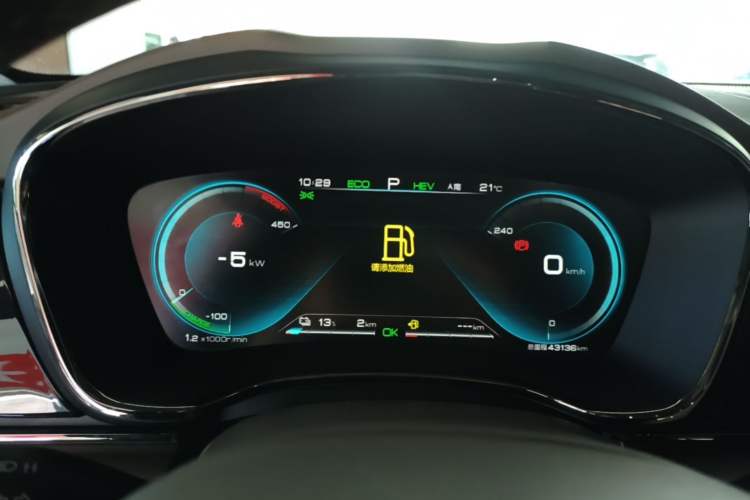 Used BYD Han 2020 DM Four-Wheel Drive Performance Edition Luxury Model Instrument Cluster