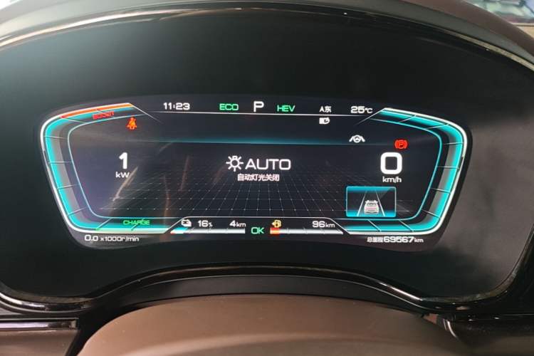 Used BYD Han 2020 DM Four-Wheel Drive Performance Edition Luxury Model Instrument Cluster