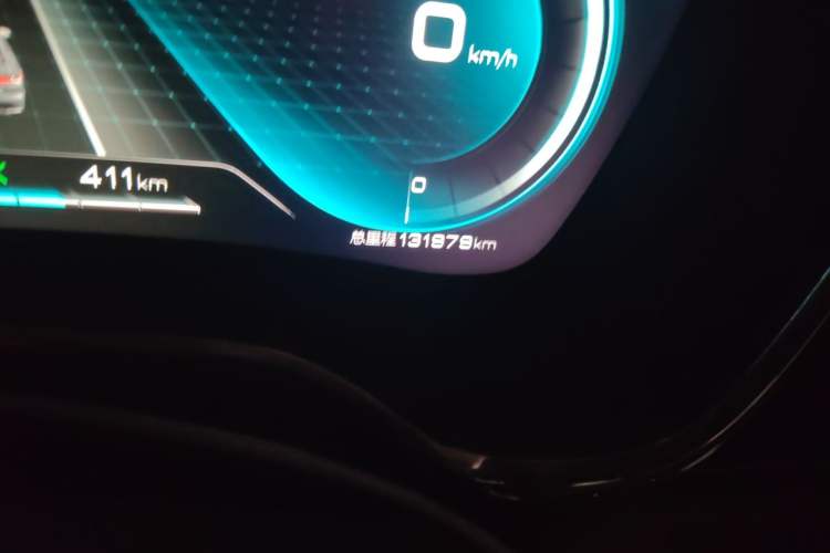 Used BYD Han 2020 EV Long-Range Luxury Model Odometer Close Up