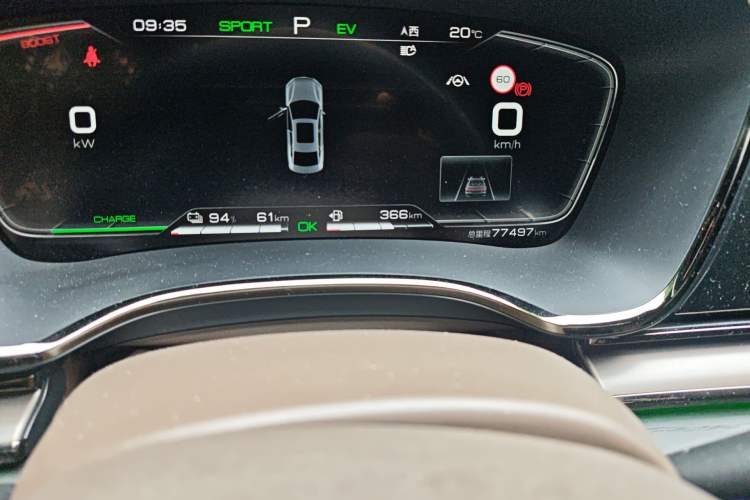 Used BYD Han 2020 DM Four-Wheel Drive Performance Edition Prestige Model Odometer Close Up