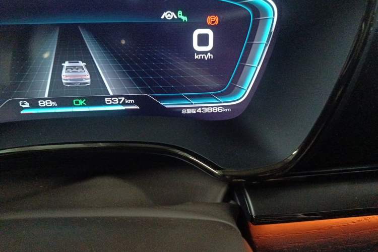 Used BYD Han 2020 EV Long-Range Deluxe Model Odometer Close Up
