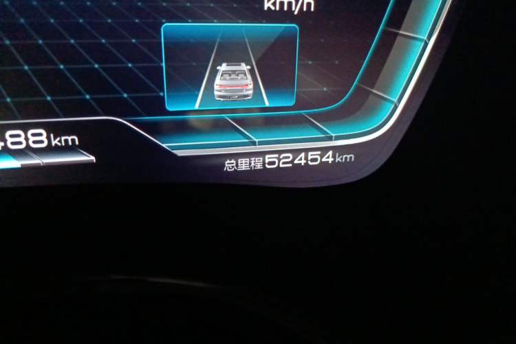 Used BYD Han 2020 EV Long-Range Luxury Model Odometer Close Up