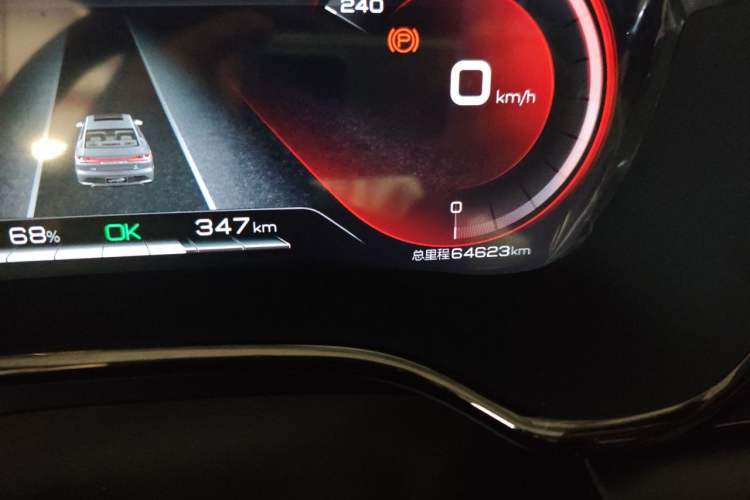Used BYD Han 2020 EV Long-Range Deluxe Model Odometer Close Up