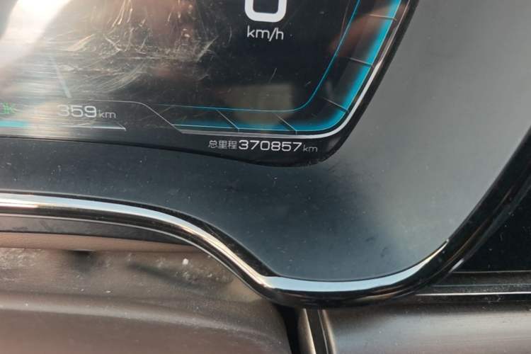 Used BYD Han 2020 EV Long-Range Luxury Model Odometer Close Up