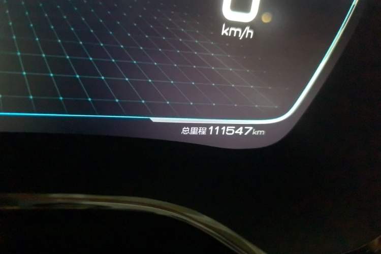 Used BYD Han 2020 EV Long-Range Luxury Model Odometer Close Up