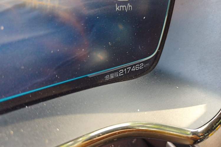 Used BYD Han 2020 EV Long-Range Luxury Model Odometer Close Up