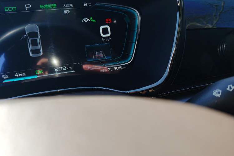 Used BYD Han 2020 EV Four-Wheel Drive High-Performance Flagship Model Odometer Close Up