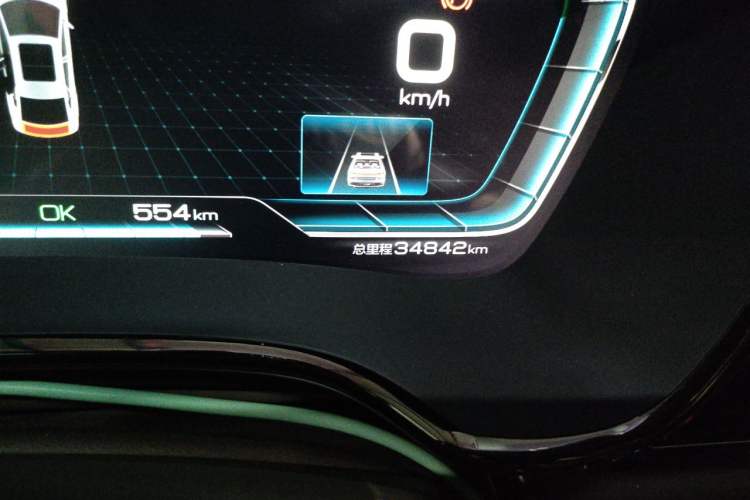 Used BYD Han 2020 EV Long-Range Luxury Model Odometer Close Up