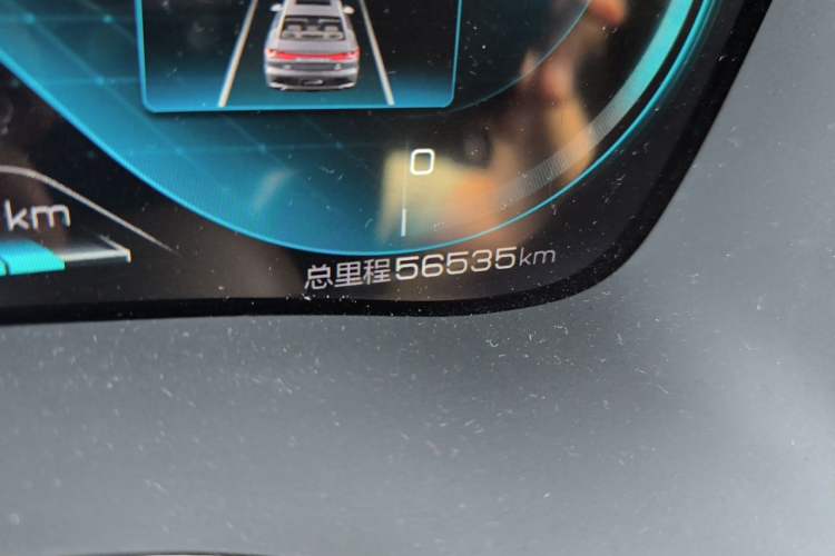 Used BYD Han 2020 DM Four-Wheel Drive Performance Edition Luxury Model Odometer Close Up