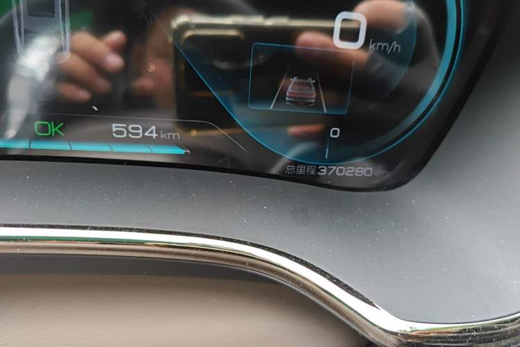 Used BYD Han 2020 EV Long-Range Luxury Model Odometer Close Up